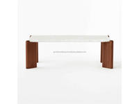 Table basse en quartz blanc de luxe avec base en bois massif, design moderne minimaliste, plateau haut de gamme personnalisable, meubles de salon