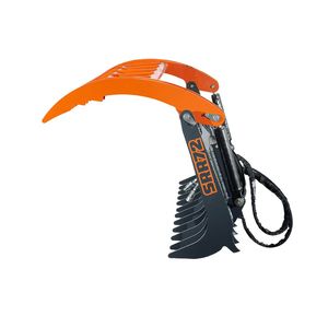 Pinza scavatrice per radici con struttura scheletrica da 2600 libbre, con spaziatura tra le denti di 7 pollici, cilindri doppi, TMG SRR72 per l'edilizia - Product Image 2