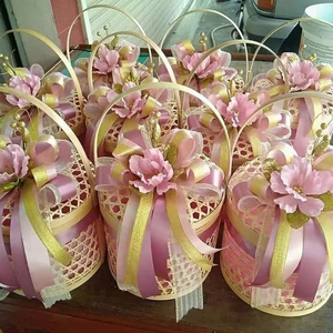 Cesta de Regalo Ecológica de Bambú, Tejida a Mano, Solución para Almacenamiento y Empaque de Regalos - Product Image 1