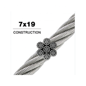 29. Cable de Acero Inoxidable de Grado Marino Serie 300 316L AiSi 7x7 7x19 1x19 para Corte - Product Image 4