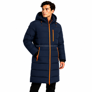 Men long hooded waterproof windproof down jacket winter thick warm padded <b>parka</b> outdoor slim fit lightweight breathable - Product Image 3