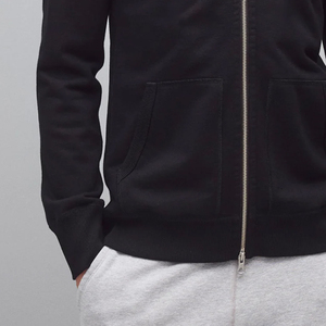 Sweat à capuche zippé pour homme, couleur unie, manches longues, tissu raffiné offrant une couverture confortable, design minimaliste - Product Image 3