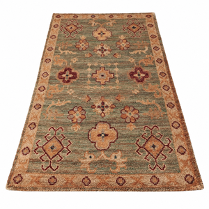 Tapis en jute vintage à motif floral, tapis décoratif au look naturel pour la maison, le salon, la chambre à coucher - Product Image 1