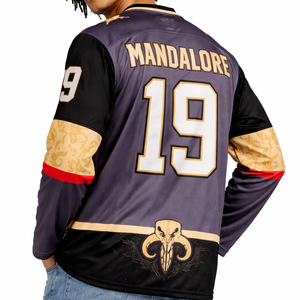 Jersey de Fútbol Americano de Malla Premium de 240GSM, Estilo Urbano, Manga Larga, Cuello en V, Personalizable con el Logotipo del Equipo, Marca Privada OEM, Venta al Por Mayor - Product Image 6