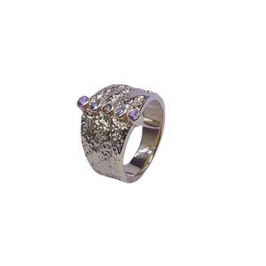 Gemvanity 14K Gold Plated 925 <b>Silver</b> Multi Tourmaline Natural Round Stone Trendy Fashion <b>Ring</b> for Women & <b>Men</b> Party Wear - Product Image 5