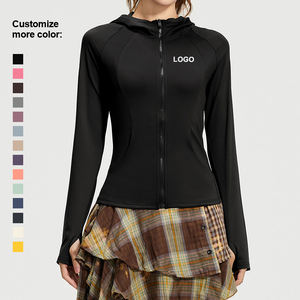 Solid Color Gym Fitness <b>Jacket</b> Yoga With Pockets Morning <b>Workout</b> White Yoga <b>Jacket</b> Quick-Dry Slim Yoga <b>Jacket</b> - Product Image 1