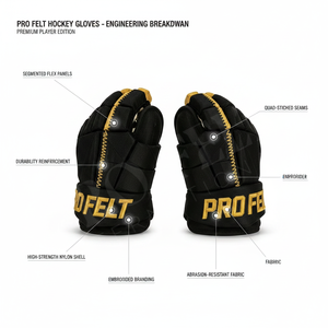 Gants de hockey sur glace professionnels, solides, de couleur unie, personnalisables, pour adultes et jeunes, équipement de protection durable, ajustement confortable, logo personnalisé - Product Image 2