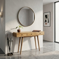 Meuble de rangement scandinave moderne de luxe en bois massif pour salon, buffet d'entrée, credenza avec 5+ tiroirs, écologique et spacieux