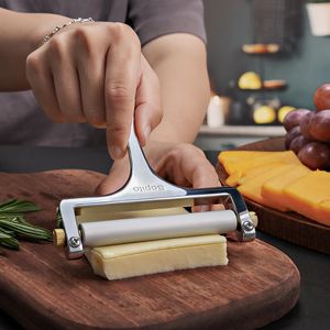 Cortador de Queso Manual de Acero Inoxidable con Grosor Ajustable, para Queso Cheddar y Gruyere, con 3 Alambres Adicionales, Herramientas para Queso - Product Image 5