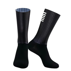 Black Striped <b>Knee</b> <b>High</b> Ice Hockey <b>Socks</b> Breathable Knitted for Adults Summer Wear - Product Image 1