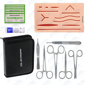 ชุดฝึกผ่าตัดเล็กน้อยสำหรับแพทย์นักเรียนชุดฝึกเย็บแผลแบบสมบูรณ์พร้อมแผ่นเย็บโค้ง - Product Image 1