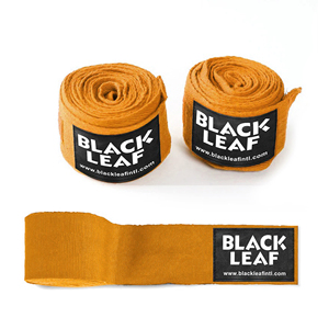ผ้าพันมือคอตตอนพิมพ์โลโก้ Black Leaf สำหรับชกมวยและศิลปะการต่อสู้สำหรับผู้ใหญ่ ระบายอากาศได้ดี พร้อมสายรัดแบบ Hook and Loop สีส้ม - Product Image 1