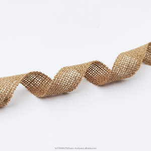 1"(2.5CM) 100% Jute Natural <b>Burlap</b> Fabric Roll 20 Yard Eco-Friendly Jute <b>Ribbon</b> Gift Wrapping Craft Projects Wedding Home - Product Image 1