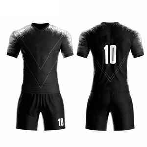 Conjunto de Camiseta de Fútbol Roja con Cuello en V para Hombre, Manga Corta, Poliéster que Absorbe la Humedad, Uniforme para Todas las Temporadas, Ropa Deportiva para Adultos - Product Image 2