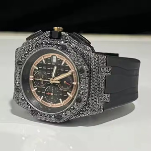 Silver Ice out Luxury Moissanite Diamond Quartz Watch for Men with Clean Dial and Premium Finish Premium Steel Case Design - Product Image 2