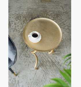 Style Rattan Modern Side <b>Table</b> With <b>Round</b> Top And Decorative Base For Living Room Furniture - Product Image 6