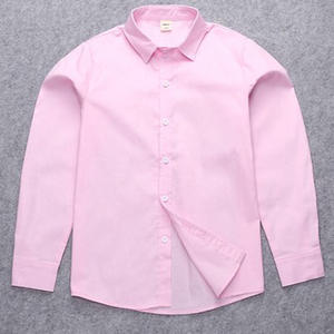 Chemises à manches longues en coton 100% personnalisables pour garçons et filles, uniformes scolaires pour enfants avec logo brodé - Product Image 1