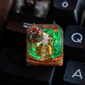 Keycaps Mystiques Anime, Keycaps Artisanaux Personnalisés, Keycaps Anime Mignons, Keycaps Verts, Ensemble de Keycaps, Keycaps en Résine - Product Image 6