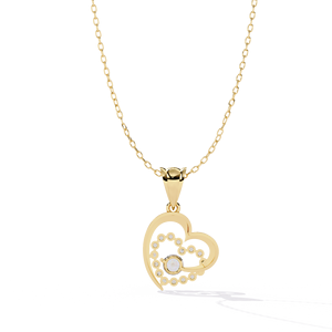 Luxury 14K <b>Solid</b> <b>Gold</b> Round Cut Set Lab Diamond Solitaire <b>Pendant</b> Necklace for Women Party Gift - Product Image 2
