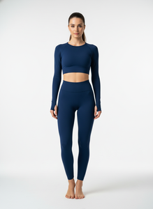 Women's Quick-Drying Yoga Wear Set Breathable Solid <b>Pattern</b> Seamless Sports Bra Vest <b>Leggings</b> for Gym Front Elastic Waist - Product Image 5