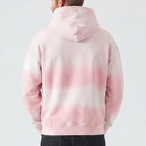 เสื้อฮู้ดผู้ชายสีชมพูแบบใหม่ขายส่ง ทรงปกติ ผ้าฝ้ายฟลีซ สวมใส่สบายสำหรับฤดูใบไม้ร่วง มีกระเป๋า ดีไซน์เรียบง่าย สีพื้น ผ้าถัก - Product Image 2