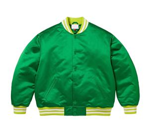 Collège vierge broderie soie en vrac en gros boutonné Lettermen personnalisé luxe université hommes Baseball Bomber décontracté Satin veste - Product Image 1