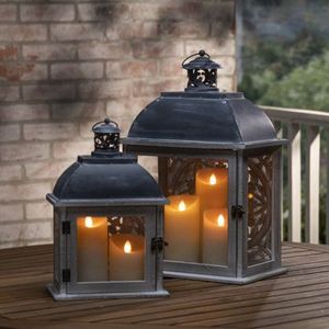 Faroles de Metal Decorativos Hechos a Mano, Personalizados para Interiores y Exteriores, Faroles de Piso Modernos Estilo Rústico, Faroles para Decoración de Eventos - Product Image 1