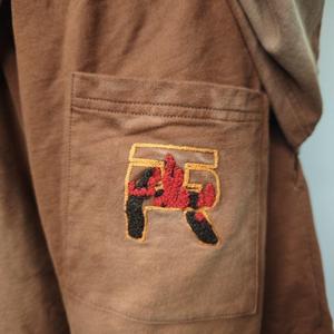 T-shirt Homme Oversize à Manches Courtes Col Rond Style Urbain en Coton Jersey Imprimé Lettres Marron - Product Image 3