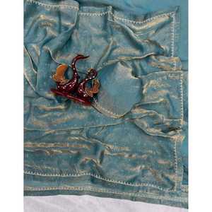 Beautiful Original Jarkhan Diamond Work Saree for <b>Party</b> and Cocktail <b>Dresses</b> - Product Image 3