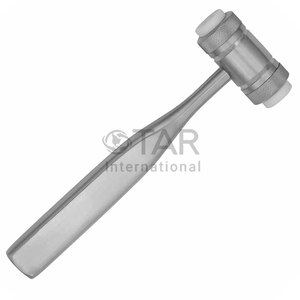 ค้อนกระดูก Mead Bone Mallet ขนาด 7 นิ้ว ทำจากเหล็กกล้าไร้สนิม หัวไนลอนเปลี่ยนได้ ใช้สำหรับศัลยกรรมทางทันตกรรมและกระดูก - Product Image 2
