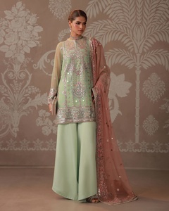 WS International 620 Salwar Kameez de Colores Increíbles para Mujer, Tela de Viscosa y Chifón de Primera Calidad para Fiestas y Bodas - Product Image 6