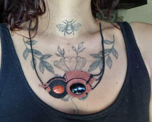 Exquisito collar de bordado de cuentas de cristal hecho a mano, pieza de joyería elegante y elegante para mujer, ideal para bodas y fiestas - Product Image 2