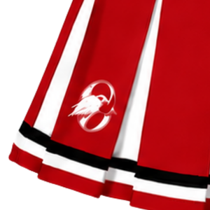 Jupe plissée rouge pour femmes, uniforme de danse de compétition, tenue de performance pour équipe athlétique - Product Image 6