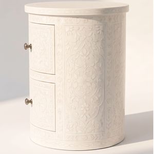 Mesa auxiliar con incrustaciones de hueso, diseño único y diferente para decoración de habitaciones, muebles para el hogar, mesas auxiliares elegantes disponibles. - Product Image 4