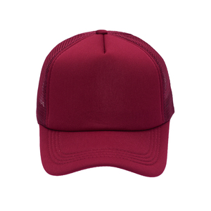 Gorra Trucker Otto de 5 Paneles Lisa al por Mayor, Gorra Trucker de Malla de Espuma en Blanco - Product Image 1
