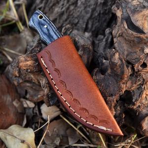 Couteau à lame fixe forgé à la main, manche en bois Pakka noir, couteau de chasse, de bushcraft, de camping, EDC, couteau utilitaire d'extérieur - Product Image 3