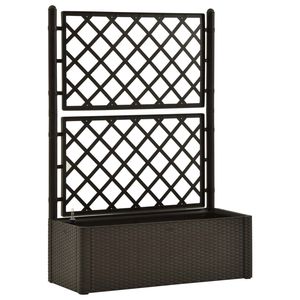 Macetas y jardineras grandes de plástico (PP) color moca, elevadas, impermeables, para flores. - Product Image 2