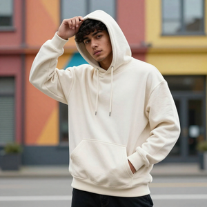 เสื้อฮู้ดดี้แฟชั่นแบบไม่มีซับใน ผ้าฝ้ายน้ำหนักเบา สวมใส่สบาย เหมาะสำหรับลำลอง พร้อมบริการรับผลิตแบบ OEM ODM - Product Image 1