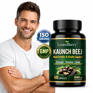 Cápsulas Kaunch Beej, Soporte para la Fertilidad y Vitalidad Masculina, Antioxidante, 100 Cápsulas, Marca Privada OEM, GMP - Product Image 2