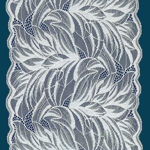 Tela de Encaje Elástica Ligera con Patrón de Hojas, 17.5cm, Nylon y Spandex, Borde Festoneado para Lencería, Vestidos y Novias - Product Image 6