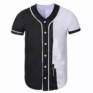 Maillot de baseball noir sans manches, col en V, boutonné devant, pour homme adulte, coupe classique, respirant, antibactérien, séchage rapide, polyester. - Product Image 3