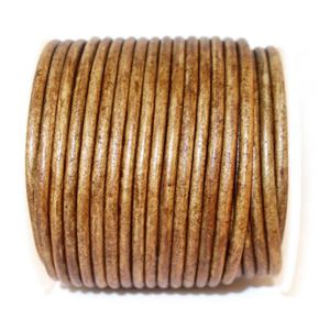 Cordons en cuir ronds vintage pour bijoux DIY, 1mm 3mm 4mm 5mm, apprêts pour bracelets, colliers, artisanat avec logo personnalisé - Product Image 1