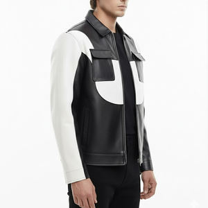 Chaqueta de Cuero Genuino de Cordero Negra para Hombre, de Alta Calidad, Chaquetas de Cuero para Hombre de Maximize Wear, Chaqueta de Invierno para Hombre - Product Image 3