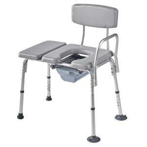 Sedia Comoda Portatile 4-in-1 con Capacità di Carico di 227 kg, Attrezzatura di Sicurezza per Bagno, Sedile WC Rialzato con Schienale Imbottito - Product Image 1