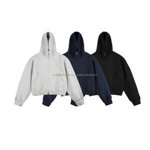 Sudadera con Capucha de Color Sólido a la Moda para Hombre, con Cremallera, Diseño Básico Holgado, Estilo Cárdigan - Product Image 3