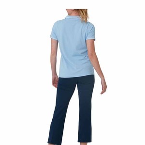 Polo de Manga Corta para Mujer, Color Azul Claro, Tejido Piqué de Algodón, Corte Regular, Modelo 2026, ODM OEM - Product Image 2