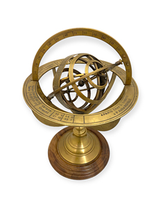 Esfera Armilar de Latón Antiguo Hecha a Mano – Decoración Clásica para Observatorio - Product Image 3