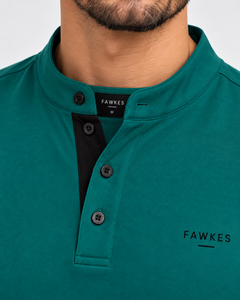 Fawkes <b>Men's</b> <b>Green</b> Short Sleeve Pique <b>Polo</b> <b>Shirt</b> Solid Color Casual Breathable Knitted Regular Fit Back Neck Logo wholesale - Product Image 5