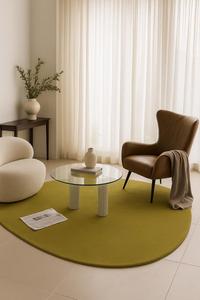 Modern Hand Tufted Wool Rug Soft Carpet <b>Mat</b> for Bedroom Outdoor Picnics Washable Reversible Non-Slip PET Friendly for Home Use - Product Image 3