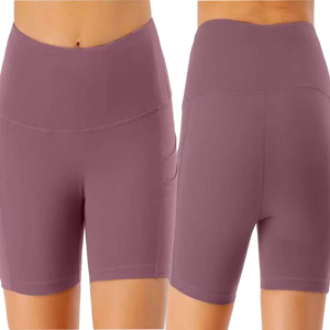 Shorts d'été décontractés en coton et lin pour femme, taille haute, amples, avec cordon de serrage et poches, shorts de plage respirants, vente en gros, shorts de sport pour femme - Product Image 3